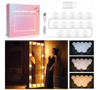 Akynite Luci da Specchio Hollywood 14 Lampadine con Adattatore Cavo USB