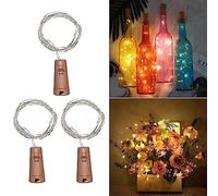 Akynite Luci per Bottiglia, Tappo Luci LED Bottiglia Luce Calda, 20 LEDs 2M Filo Luci con Batteria, Tappi Luci Decorative da Interni e Esterni per Festa Casa Giardino Natale Matrimonio, 3 Pezzi