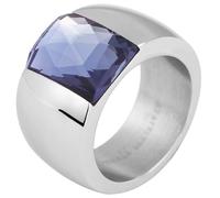 Akzent Anello da donna in acciaio inox lucidato, misura 60, fidanzamento o matrimonio, regalo da donna con confezione regalo