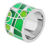 Akzent Anello da donna in acciaio inox, misura 56, lucidato, fidanzamento o matrimonio, regalo da donna, confezione regalo inclusa