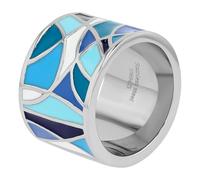 Akzent Anello da donna in acciaio inox, misura 56, lucidato, fidanzamento o matrimonio, regalo da donna, confezione regalo inclusa