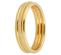 Akzent Anello da donna in acciaio inox satinato, misura 58, fidanzamento o matrimonio, idea regalo per donna con confezione regalo