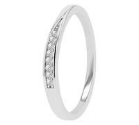Akzent Anello da donna in argento 925, misura 54-58, con zirconi, rodiato, fedi nuziali, anelli di fidanzamento, regalo per donne, fidanzate, 100% impermeabile e delicato sulla pelle, 58, Argento