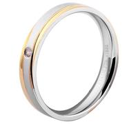 Akzent Anello da uomo in acciaio inox, misura 62, adatto per fidanzamento o matrimonio, regalo per uomo con confezione regalo