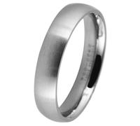 Akzent Anello da uomo, in acciaio inox satinato, misura 56, adatto per fidanzamento o matrimonio, regalo da uomo, con confezione regalo inclusa
