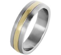 Akzent Anello da uomo, in acciaio inox satinato, misura 70, adatto per fidanzamento o matrimonio, regalo da uomo con confezione regalo