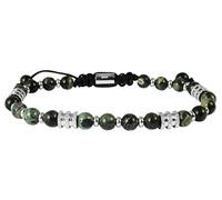 Akzent Bracciale a sfera in acciaio inox da donna, colore argento, lunghezza 19,5 cm, chiusura magnetica, 100% impermeabile e delicato sulla pelle, bracciale da donna