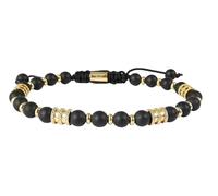 Akzent Bracciale a sfera in acciaio inox, unisex, in oro e argento, lunghezza 19 cm, chiusura magnetica, 100% impermeabile e delicato sulla pelle, bracciale unisex, Eine Grösse, Acciaio inossidabile
