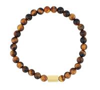 Akzent Bracciale da donna con occhio di tigre, marrone | lunghezza 17 cm | fascia elastica | 100% impermeabile e delicato sulla pelle | Bracelet for Woman