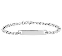 Akzent Bracciale da donna in acciaio inox color argento e oro, lunghezza 19 cm, chiusura a moschettone, 100% impermeabile e delicato sulla pelle | Bracelet for Woman, Eine Grösse, Acciaio inossidabile