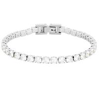 Akzent Bracciale da donna in acciaio inox color argento, lunghezza 16,5 + 2,5 cm, chiusura a clip, 100% impermeabile e delicato sulla pelle, bracciale da donna