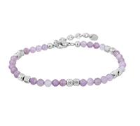 Akzent Bracciale da donna in acciaio inox color argento, lunghezza 17 cm, chiusura a moschettone, 100% impermeabile e delicato sulla pelle, bracciale da donna