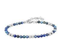 Akzent Bracciale da donna in acciaio inox color argento, lunghezza 17 cm, chiusura a moschettone, 100% impermeabile e delicato sulla pelle, bracciale da donna