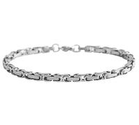 Akzent Bracciale da donna in acciaio inox color argento, lunghezza 19, 20 e 21,5 cm, chiusura a moschettone, 100% impermeabile e delicato sulla pelle | Bracelet for Woman, Eine Grösse, Acciaio
