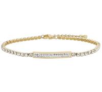 Akzent Bracciale da donna in acciaio inox color oro, lunghezza 16 cm, chiusura a moschettone, 100% impermeabile e delicato sulla pelle | Bracelet for Woman
