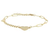 Akzent Bracciale da donna in acciaio inox color oro, lunghezza 18 + 3 cm, chiusura a moschettone, 100% impermeabile e delicato sulla pelle | Bracelet for Woman