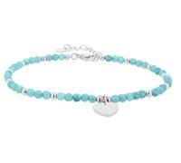Akzent Bracciale da donna in acciaio inox, colore blu/argento, lunghezza 17,3 cm, chiusura a moschettone, 100% impermeabile e delicato sulla pelle | Bracelet for Woman