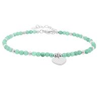 Akzent Bracciale da donna in acciaio inox, colore verde/argento, lunghezza 17,3 cm, chiusura a moschettone, 100% impermeabile e delicato sulla pelle | Bracelet for Woman