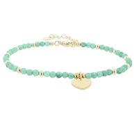 Akzent Bracciale da donna in acciaio inox, colore verde/oro, lunghezza 17,3 cm, chiusura a moschettone, 100% impermeabile e delicato sulla pelle | Bracelet for Woman