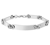 Akzent Bracciale da donna in acciaio inox, lunghezza 21,5 cm, chiusura a moschettone, 100% impermeabile e delicato sulla pelle, bracciale da donna, Eine Grösse, Acciaio inossidabile