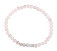 Akzent Bracciale da donna in pietra naturale, colore rosa, lunghezza 17 cm, elastico | 100% impermeabile e delicato sulla pelle | Bracelet for Woman, Eine Grösse, Pietra