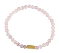 Akzent Bracciale da donna in pietra naturale, colore rosa, lunghezza 17 cm, elastico | 100% impermeabile e delicato sulla pelle | Bracelet for Woman