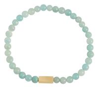 Akzent Bracciale da donna in pietra naturale, colore verde menta, lunghezza 17 cm, elastico | 100% impermeabile e delicato sulla pelle | Bracelet for Woman