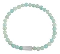 Akzent Bracciale da donna in pietra naturale, colore verde menta, lunghezza 17 cm, elastico | 100% impermeabile e delicato sulla pelle | Bracelet for Woman, Eine Grösse, Pietra