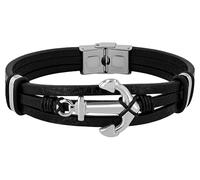 Akzent Bracciale da uomo, in pelle, 100% impermeabile e delicato sulla pelle