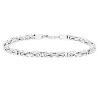 Akzent Bracciale per uomo e donna | diversi braccialetti in argento 925 rodiato | 100% impermeabile e delicato sulla pelle | Silver Bracelet per donne e uomini, 18+3, Argento, Nessuna pietra preziosa