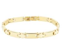Akzent Bracciale unisex in acciaio inox color argento e oro, lunghezza 21 cm, chiusura a clip, 100% impermeabile e delicato sulla pelle, bracciale unisex, Eine Grösse, Acciaio inossidabile