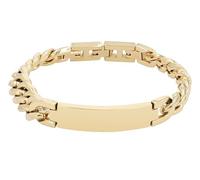Akzent Bracciale unisex in acciaio inox color oro, lunghezza 21 cm, chiusura a clip, 100% impermeabile e delicato sulla pelle, bracciale unisex