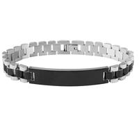 Akzent Bracciale unisex in acciaio inox, lunghezza 20,5 cm, chiusura a clip, 100% impermeabile e delicato sulla pelle, bracciale unisex, Eine Grösse, Acciaio inossidabile