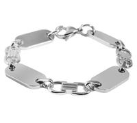 Akzent Bracciale unisex in argento | lunghezza 21 cm | chiusura a moschettone | 100% impermeabile e delicato sulla pelle | Bracelet for Unisex