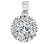 Akzent Ciondolo a forma di albero della vita, da donna, in argento 925, rodiato, 21 mm, 100% impermeabile e delicato sulla pelle
