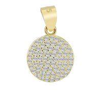 Akzent Ciondolo da donna a forma di cuore, in argento 925, rodiato, 2 mm, 100% impermeabile e delicato sulla pelle, 1.7, Argento, Zirconia cubica