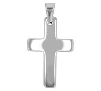 Akzent Ciondolo in acciaio inox color argento, unisex, larghezza 1,9 cm, chiusura con occhielli, ciondolo senza collana, regalo per uomo e donna, 100% impermeabile e delicato sulla pelle