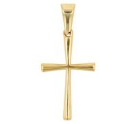 Akzent Ciondolo in acciaio inox da donna, con ciondolo a forma di croce, larghezza 1,9 cm, chiusura con occhielli, ciondolo senza collana, regalo per donna, 100% impermeabile e delicato sulla pelle