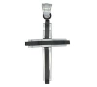 Akzent Ciondolo in acciaio inox per unisex | ciondolo a forma di croce, larghezza 2,0 cm | chiusura con occhielli | charm senza collana | regalo per uomo e donna | 100% impermeabile e delicato sulla