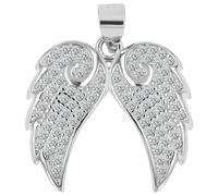 Akzent Ciondolo in zirconi colorati da donna, in argento 925, rodiato, 2 mm, 100% impermeabile e delicato sulla pelle