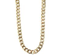Akzent Collana a maglia barbazzale da donna e da uomo, in acciaio inox, 61 cm, dorata, lavorazione alla moda, come regalo alla moda