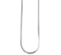 Akzent Collana a serpente da donna e da uomo, in acciaio inox, 50 + 5 cm, color argento, lavorazione elegante, ideale per tutti i giorni e per il tempo libero