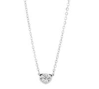 Akzent Collana con ciondolo a forma di cuore da donna, in acciaio inox, 43 + 5 cm, catena a maglia barbazzale, chiusura a moschettone, regalo per uomini, donne, 100% impermeabile e delicato sulla