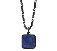 Akzent Collana con ciondolo colorato da donna in acciaio inox | catena ad ancora 61 cm | catena ereditaria | chiusura a moschettone | regalo per uomini, donne | 100% impermeabile e delicato sulla