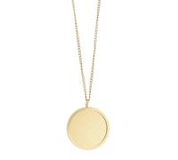 Akzent Collana con ciondolo da donna in acciaio inox, 42 + 5 cm, catena a maglia barbazzale, chiusura a moschettone, regalo per uomini, donne, 100% impermeabile e delicato sulla pelle, 42, Acciaio