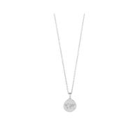 Akzent Collana con ciondolo da donna in acciaio inox, catena ad ancora, 43 + 5 cm, ciondolo a forma di mondo; chiusura a moschettone, regalo per uomini, donne, 100% impermeabile e delicato sulla pelle