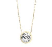 Akzent Collana con ciondolo da donna in acciaio inox | catena ad ancora 43 + 5 cm | cristallo | chiusura a moschettone | regalo per uomini, donne | 100% impermeabile e delicato sulla pelle, 43