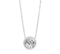 Akzent Collana con ciondolo da donna in acciaio inox | catena ad ancora 43 + 5 cm | cristallo | chiusura a moschettone | regalo per uomini, donne | 100% impermeabile e delicato sulla pelle, 43