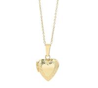 Akzent Collana con ciondolo da donna in acciaio inox, catena ad ancora, 43 + 5 cm, medaglione a forma di cuore, chiusura a moschettone, regalo per uomini, donne, 100% impermeabile e delicato sulla