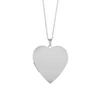 Akzent Collana con ciondolo da donna in acciaio inox, catena ad ancora, 45 + 5 cm, medaglione a forma di cuore, chiusura a moschettone, regalo per uomini, donne, 100% impermeabile e delicato sulla